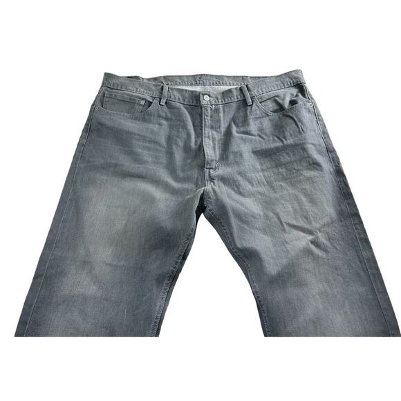 Men's Levi's 505 Gray Wash Jeans Sz 42X30 Regular Fit Straight Leg Zip Fly - Picture 4 of 8